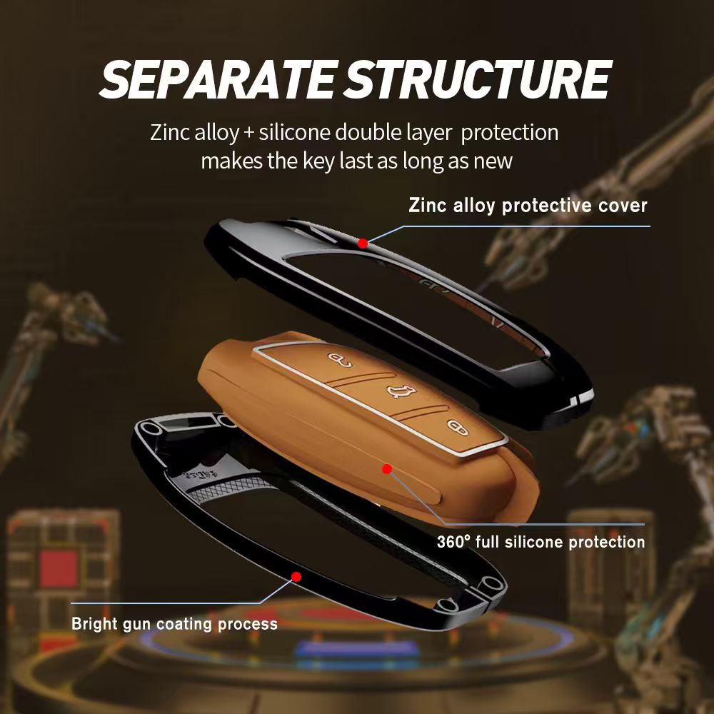 Acto Metal Sapphire Key Cover and Key chain Compatible with MG Astor I Hector I Comet EV I Hector plus I Gloster I ZS EV I ZS Pack of 1 Set (Glow in the Night)