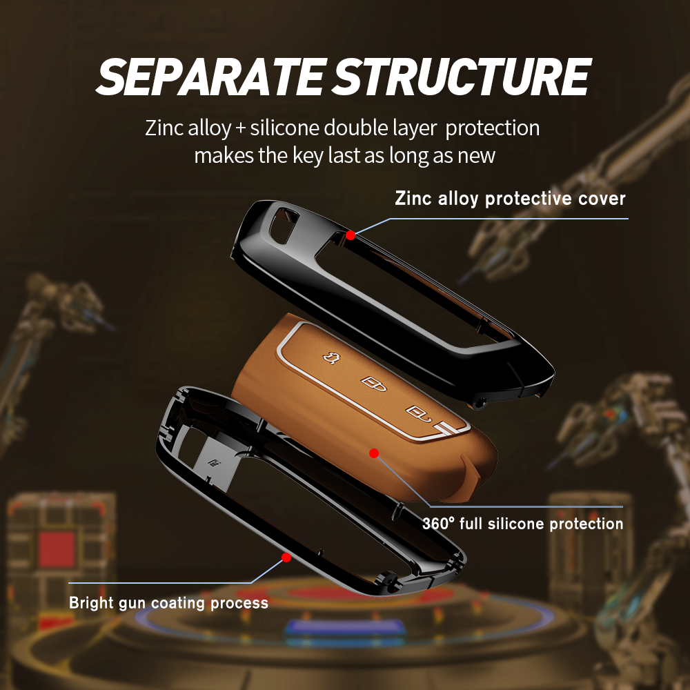 Acto Metal Sapphire Key Cover and Key chain Compatible with MG Windsor EV I Astor I Hector I Comet EV I Hector plus I Gloster I ZS EV I ZS Pack of 1 Set (Glow in the Night)