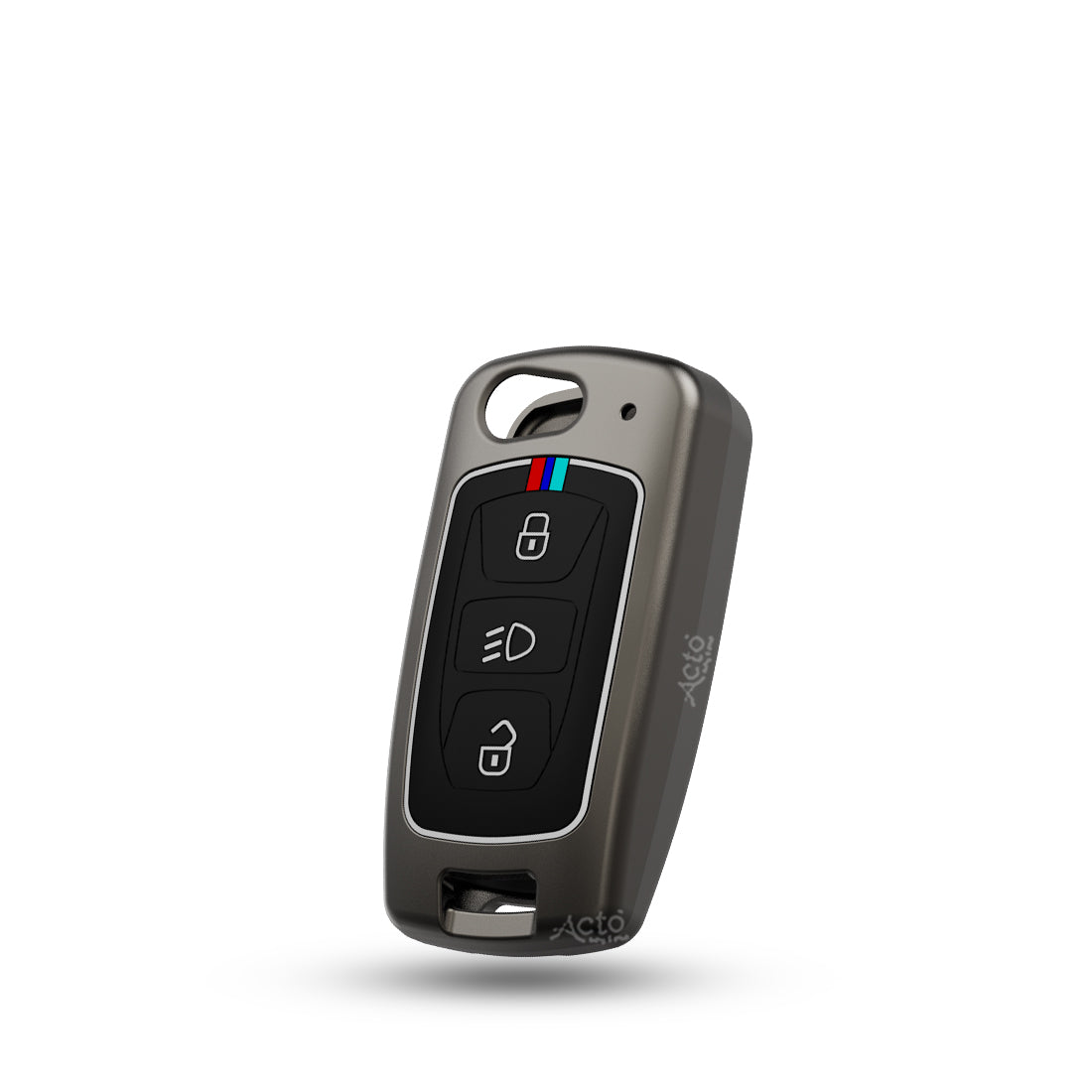 Acto Car Key Cover Metal Silicone Compatible with Tata