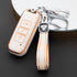 Acto TPU Gold Series Car Key Cover With TPU Gold Key Chain For MG Hector