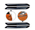 Car Bumper Protector Black Rubber with Double Chrome line Compatible with all Cars Set of 4 Pcs