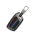 Acto Metal Sapphire Key Cover and Key chain Compatible with MG Windsor EV I Astor I Hector I Comet EV I Hector plus I Gloster I ZS EV I ZS Pack of 1 Set (Glow in the Night)