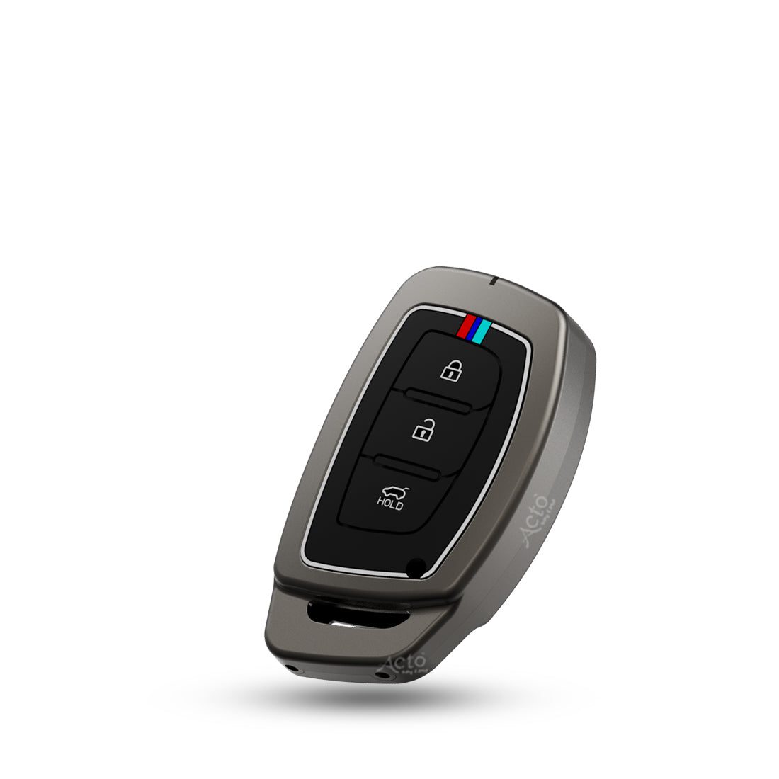 Acto Metal Sapphire Key Cover and Key chain Compatible with Hyudai  Aura I Elantra I I10 Grand Nios I i20 Elite I Verna 4S I Creta I i10 Grand I i20 Active I Tucson I Xcent Pack of 1 Set (Glow in the Night)
