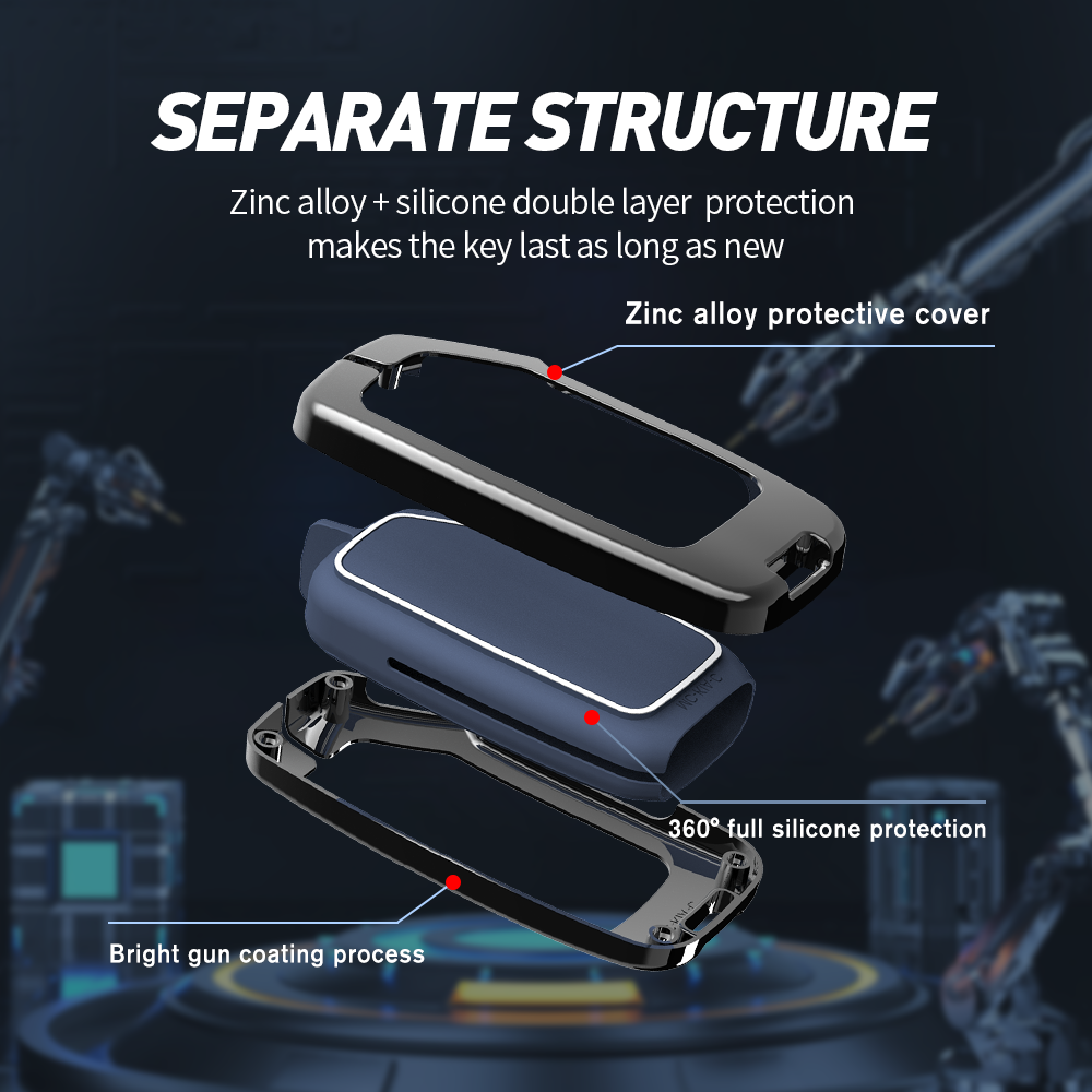 Acto Metal Sapphire Key Cover and Key chain Compatible with KIA Seltos 2020, Sonet 2020+ Pack of 1 Set (Glow in the Night)