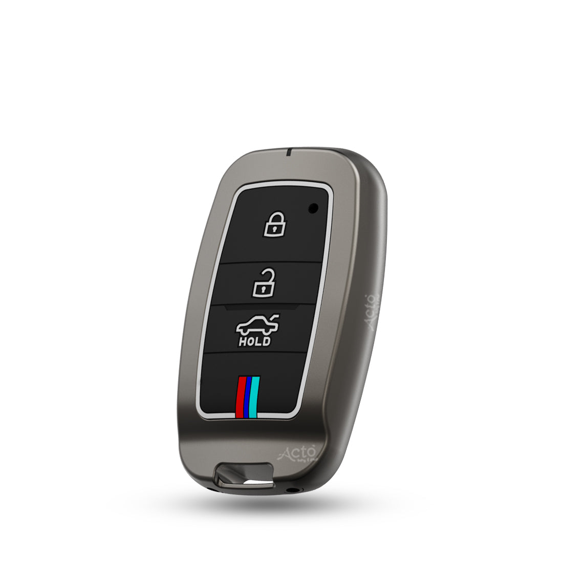 Acto Metal Sapphire Key Cover and Key chain KIA Seltos & Carens Compatible with  Pack of 1 Set (Glow in the Night)