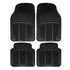 Car Rubber Foot Mat Set of 4 Pieces in Black Color