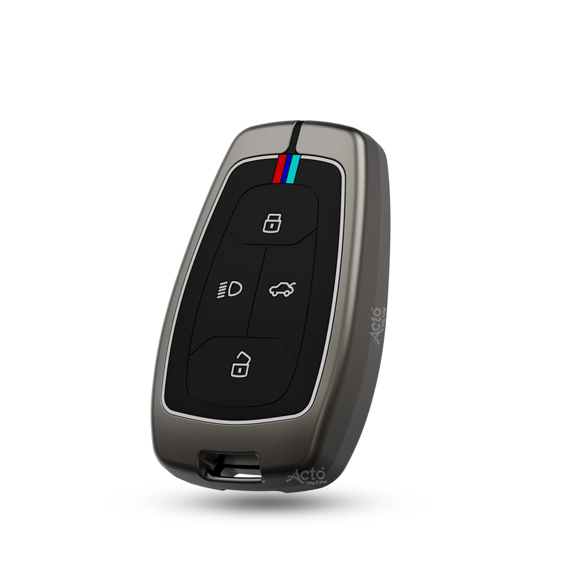 Acto Car Key Cover Metal Silicone Compatible with Tata