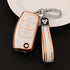 Acto TPU Gold Series Car Key Cover With TPU Gold Key Chain For Ford Ecosport