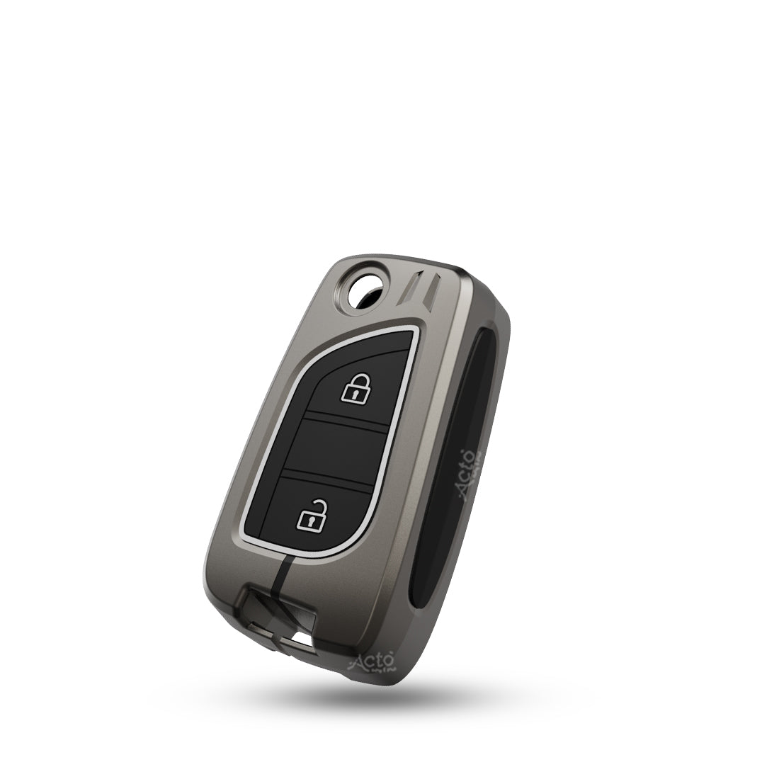 Acto Car Key Cover Metal Silicone Compatible with Toyota