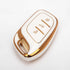 Acto TPU Gold Series Car Key Cover With Diamond Key Ring For MG Comet EV