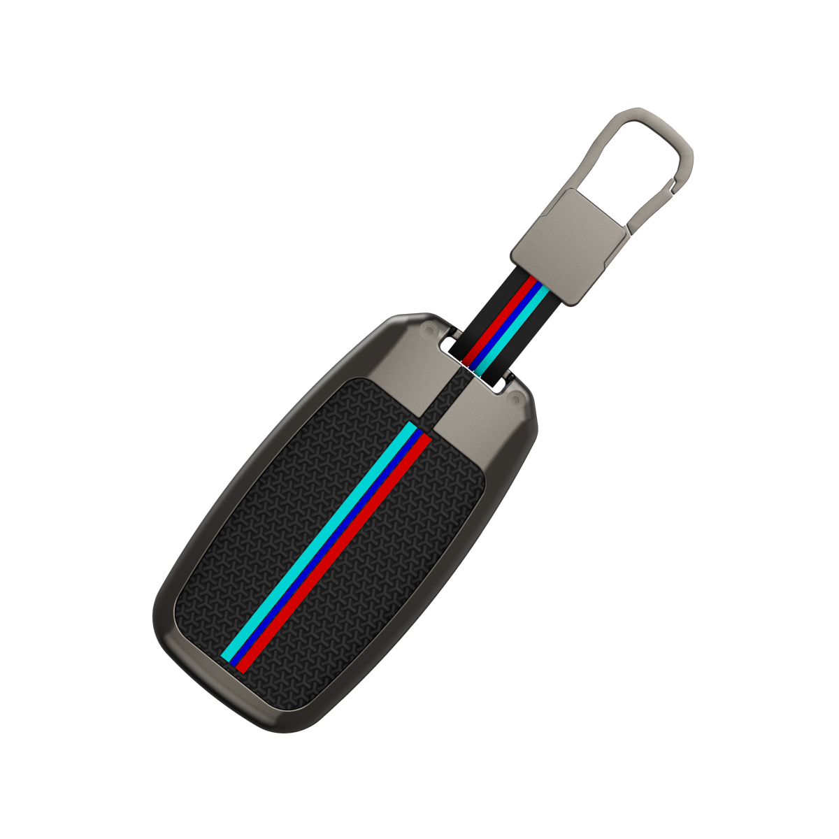 Acto Metal Sapphire Key Cover and Key chain Compatible with KIA Seltos, Carens Pack of 1 Set (Glow in the Night)