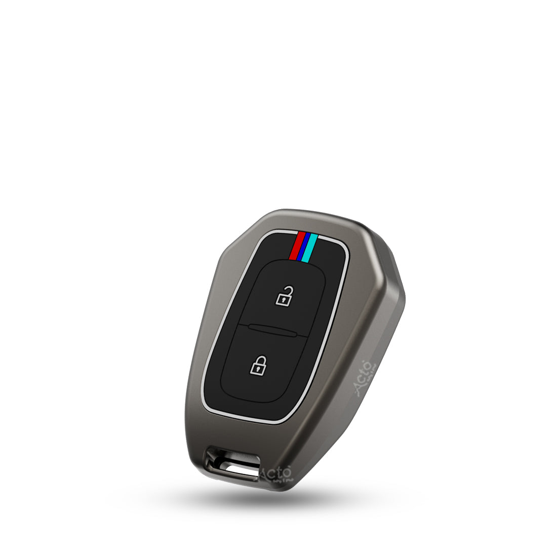 Acto Metal Sapphire Key Cover and Key chain Renault Duster, Kwid & Triber Compatible with  Pack of 1 Set (Glow in the Night)