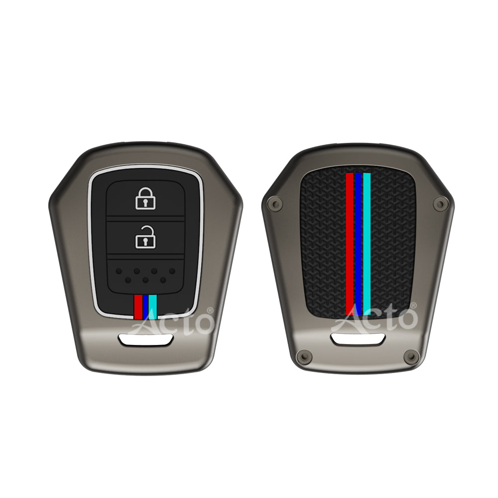 Acto Metal Sapphire Key Cover and Key chain Compatible with Honda CR-V Pack of 1 Set (Glow in the Night)