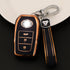 Acto TPU Gold Series Car Key Cover With TPU Gold Key Chain For Toyota Fortuner