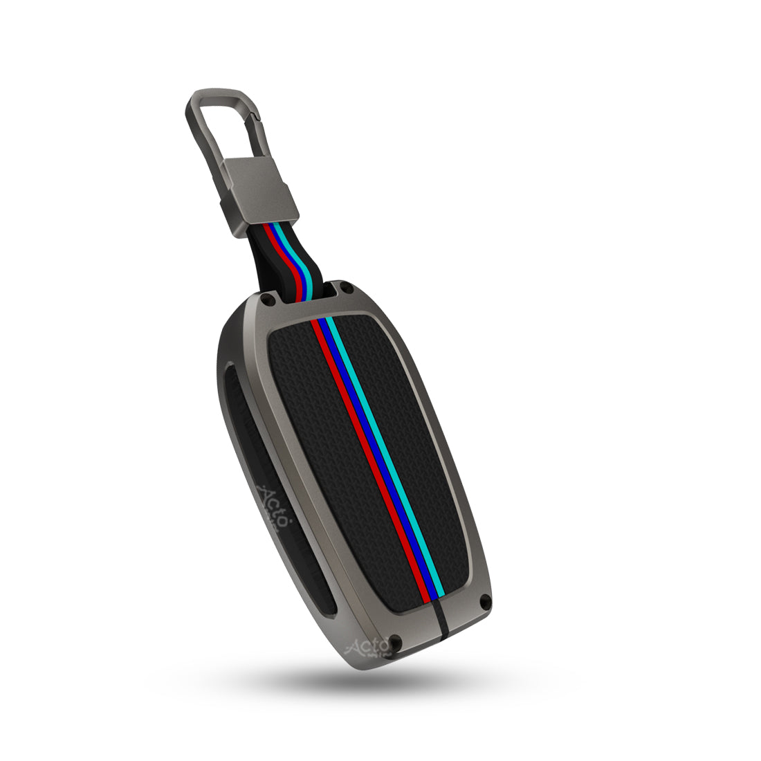 Acto Metal Sapphire Key Cover and Key chain Compatible with Toyota Crysta, Fortuner Pack of 1 Set (Glow in the Night)