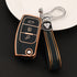 Acto TPU Gold Series Car Key Cover With TPU Gold Key Chain For Ford Ecosport