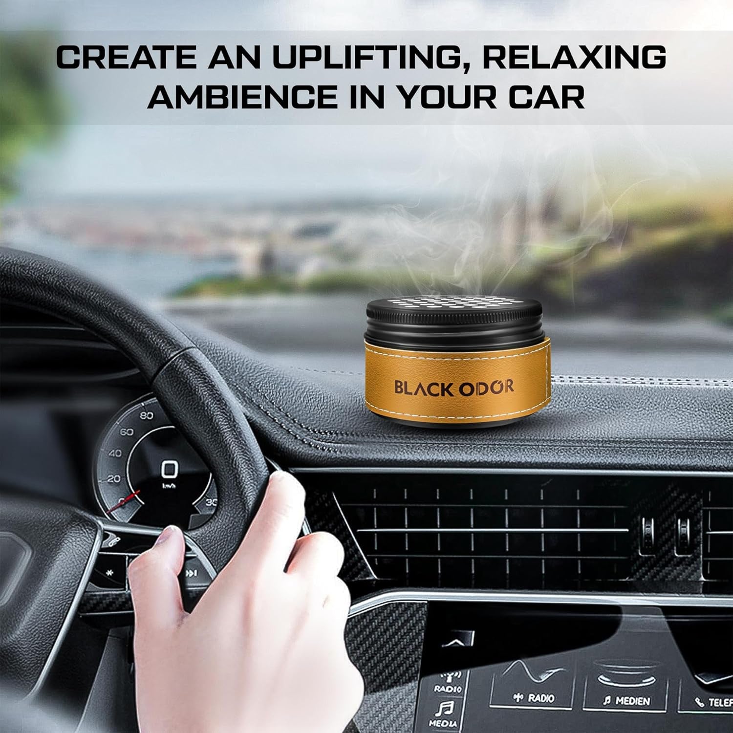 Black Odor Fashion Car Fragrance Scented Air Freshener Perfume Gel For Car/Home/Office (100Gm)
