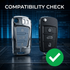 Acto Metal Sapphire Key Cover & Key Chain Compatible with Audi A6, Q3, Q5 & Q7 | Premium Metal Smart Key Case | Glow in the Night Buttons | 360° Protection | Luxury Car Key Protector | Pack of 1 Set