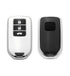 Acto Car Key Cover Chromium Series Compatible with Honda Accord, Civic, WR-V, BR-V, CR-V, City, Jazz 3 Button Smart Key | Premium Chrome Finish Hard Case | 360° Protection | Scratch Resistant | Keychain Included (Pack of 1)
