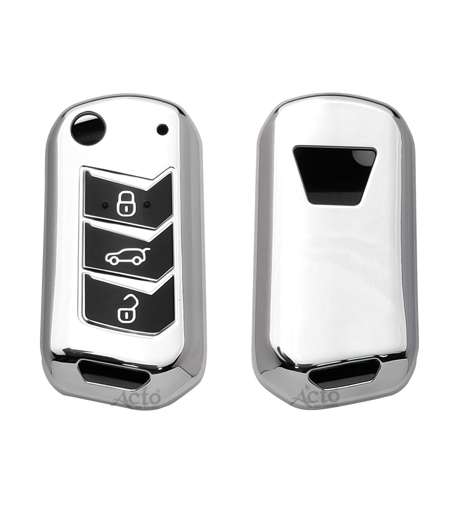 Acto Car Key Cover Chromium Series Compatible with Bolero 2020