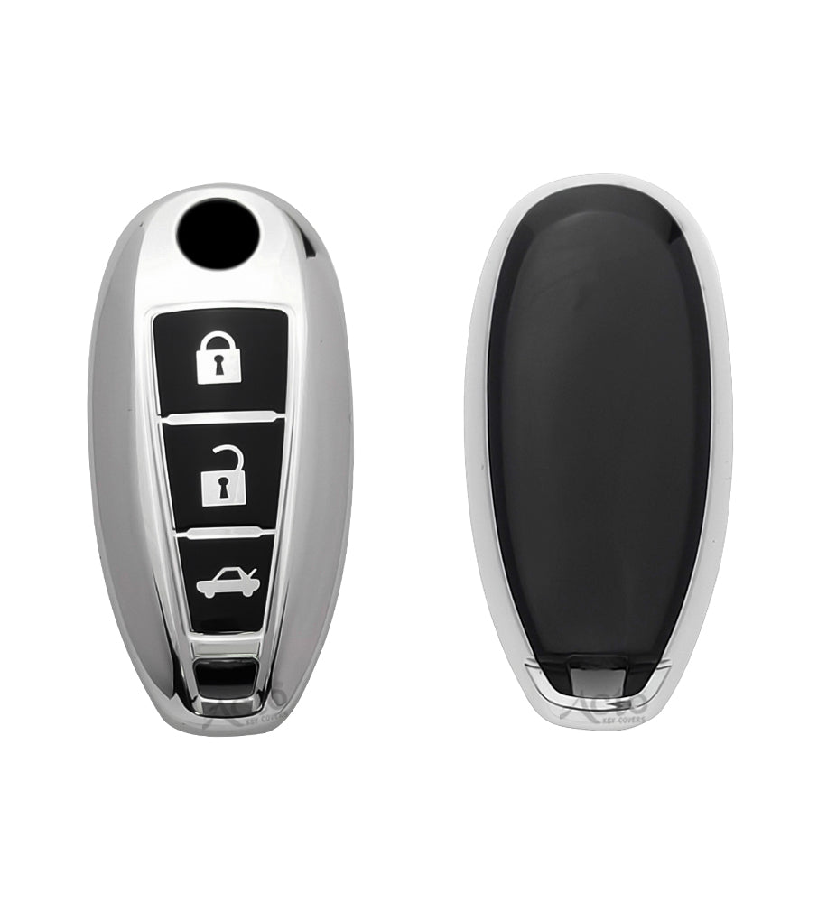 Acto Car Key Cover Chromium Series Compatible with Brezza