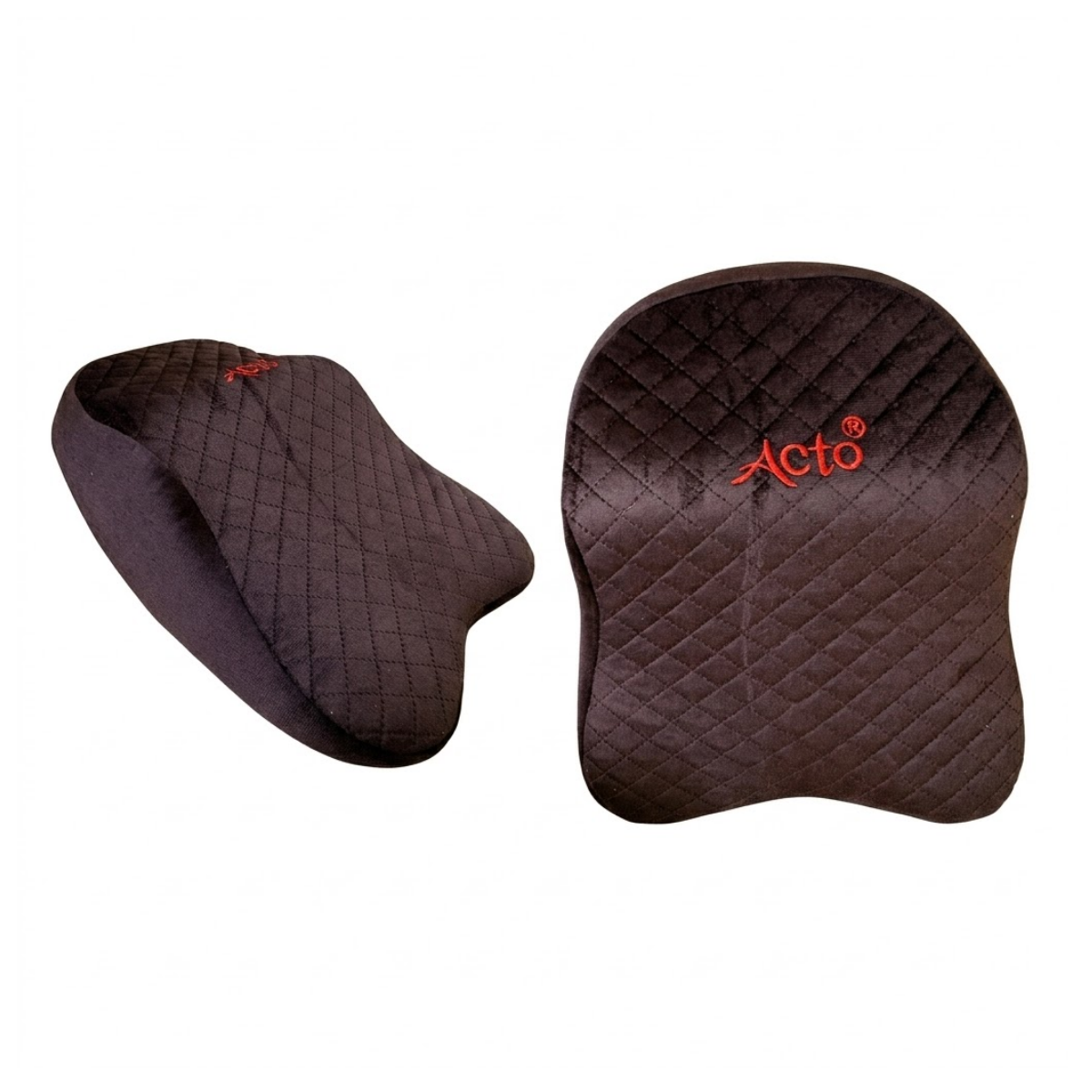 Acto Premium Car Neck Rest Jumbo for Seat Headrest | Ergonomic Memory Foam Cushion | Soft Quilted Design | Neck Support for Long Drives | Universal Fit for All Cars
