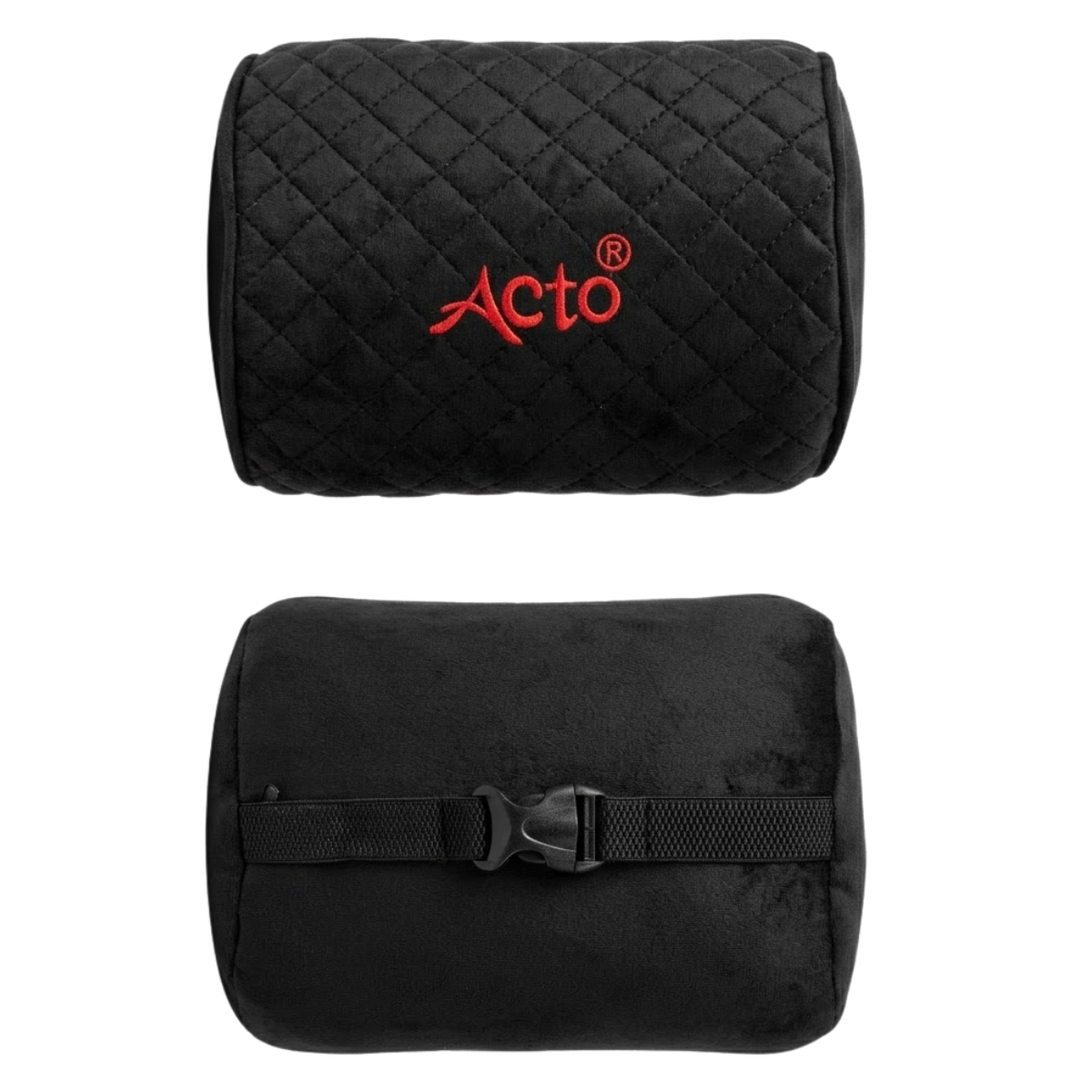 Acto Premium Car Neck Rest Comfy Cushion for Seat Headrest | Ergonomic Memory Foam Neck Support Pillow | Soft Quilted Comfort Design | Reduces Neck Pain for Long Drives | Universal Fit for All Cars