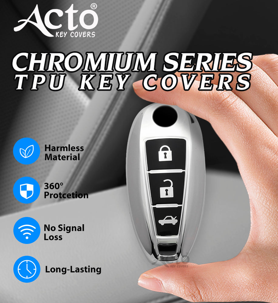 Acto Car Key Cover Chromium Series Compatible with Ignis