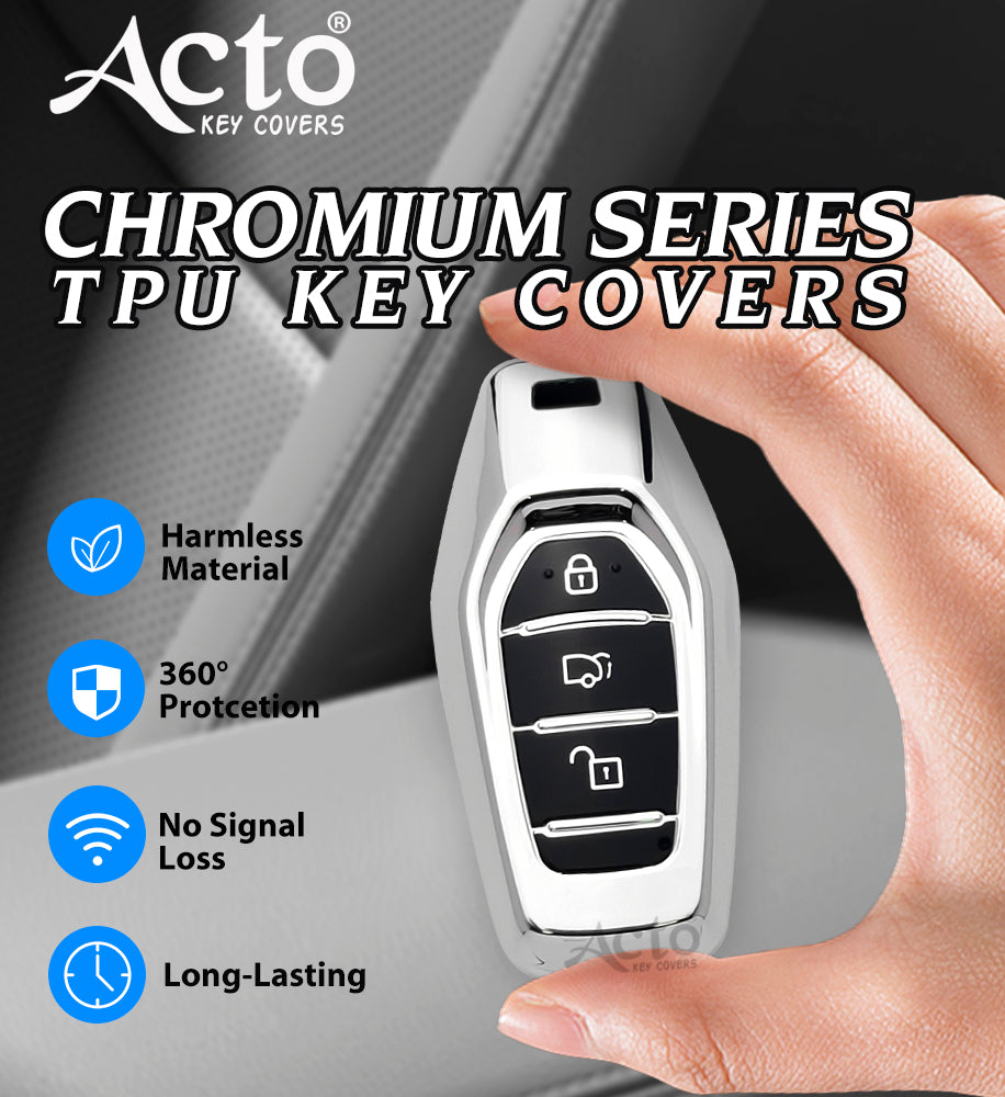 Acto Car Key Cover Chromium Series Compatible with Xuv 500