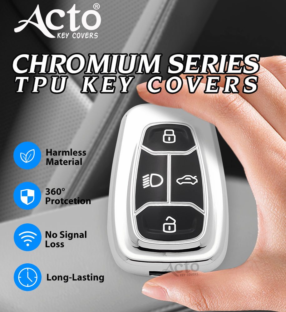 Acto Car Key Cover Chromium Series Compatible with Harrier