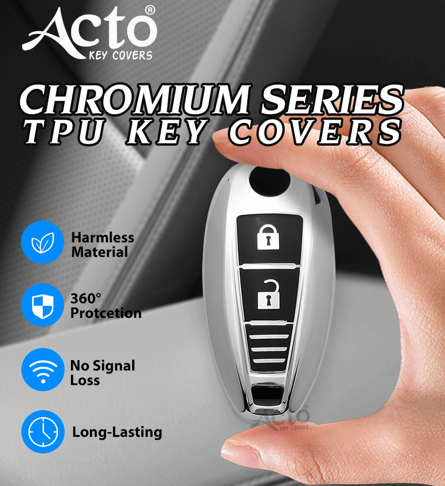 Acto Car Key Cover Chromium Series Compatible with Baleno