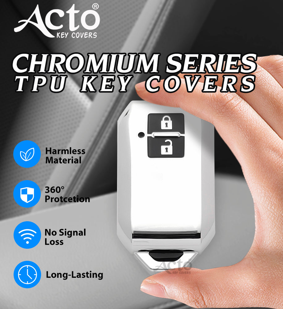 Acto Car Key Cover Chromium Series Compatible with Baleno