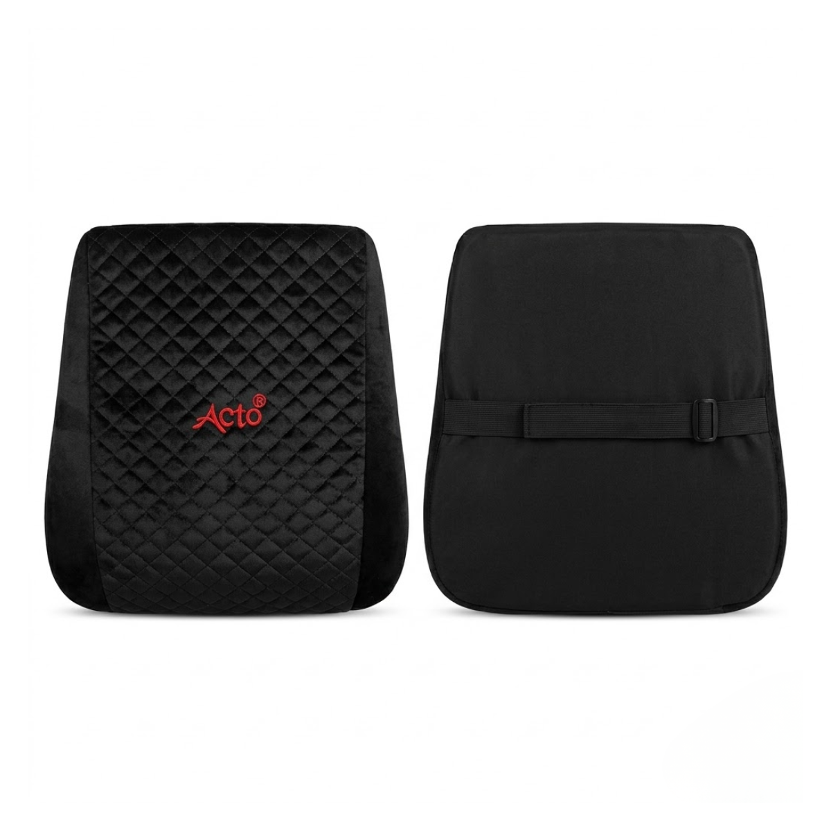 Acto Car Back Rest Cushion for Driving | Memory Foam Lumbar Support Pillow | Orthopedic Back Support for Car Seat & Office Chair