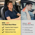 Acto Premium Car Neck Rest Cushion Kaju | Ergonomic Memory Foam Headrest Pillow | Soft Quilted Design | Neck & Cervical Support for Long Drives | Universal Fit for All Cars