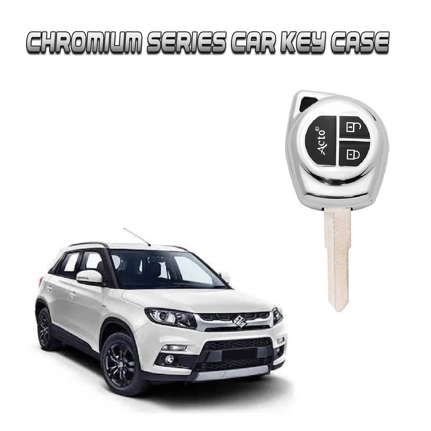 Acto Car Key Cover Chromium Series Compatible with Dzire