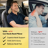 Acto Premium Car Neck Rest Cushion Kaju | Ergonomic Memory Foam Headrest Pillow | Soft Quilted Design | Neck & Cervical Support for Long Drives | Universal Fit for All Cars