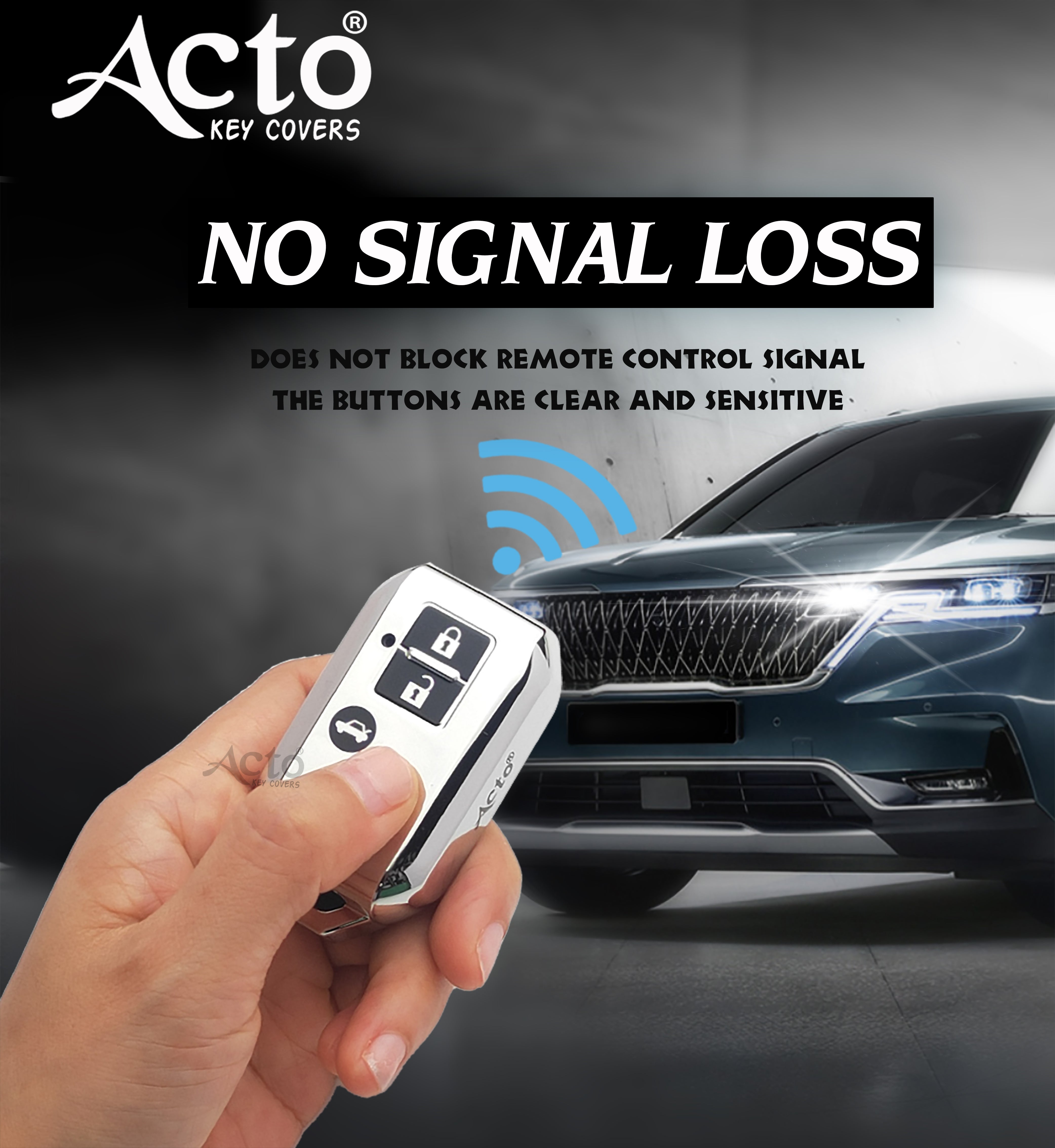 Acto Car Key Cover Chromium Series Compatible with Ertiga New