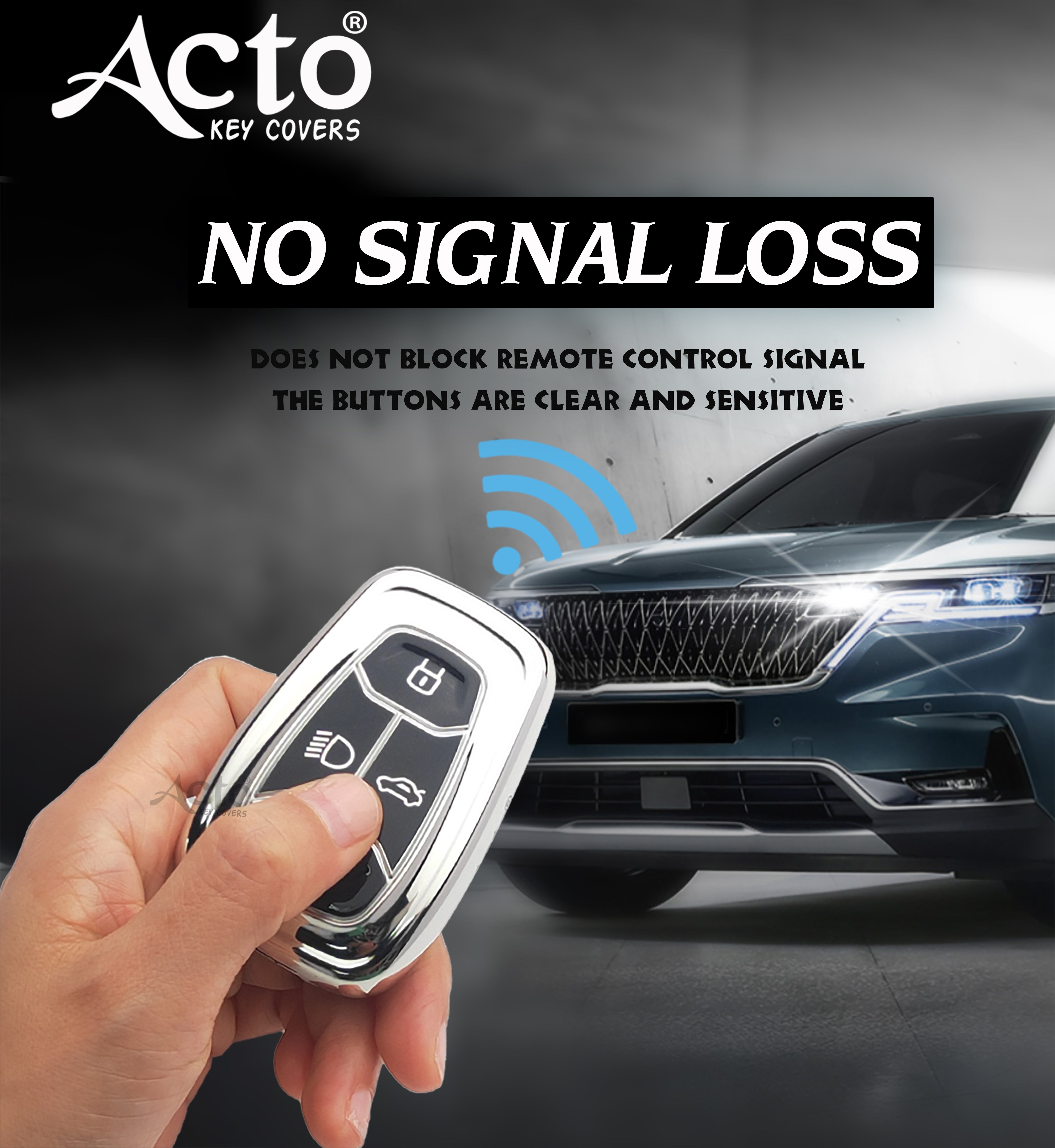 Acto Car Key Cover Chromium Series Compatible with Altroz