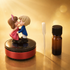 Acto Solar Powered Rotating Kissing KS02 Couple Showpiece with Aroma Diffuser Bottle – Romantic Dashboard & Home Decor
