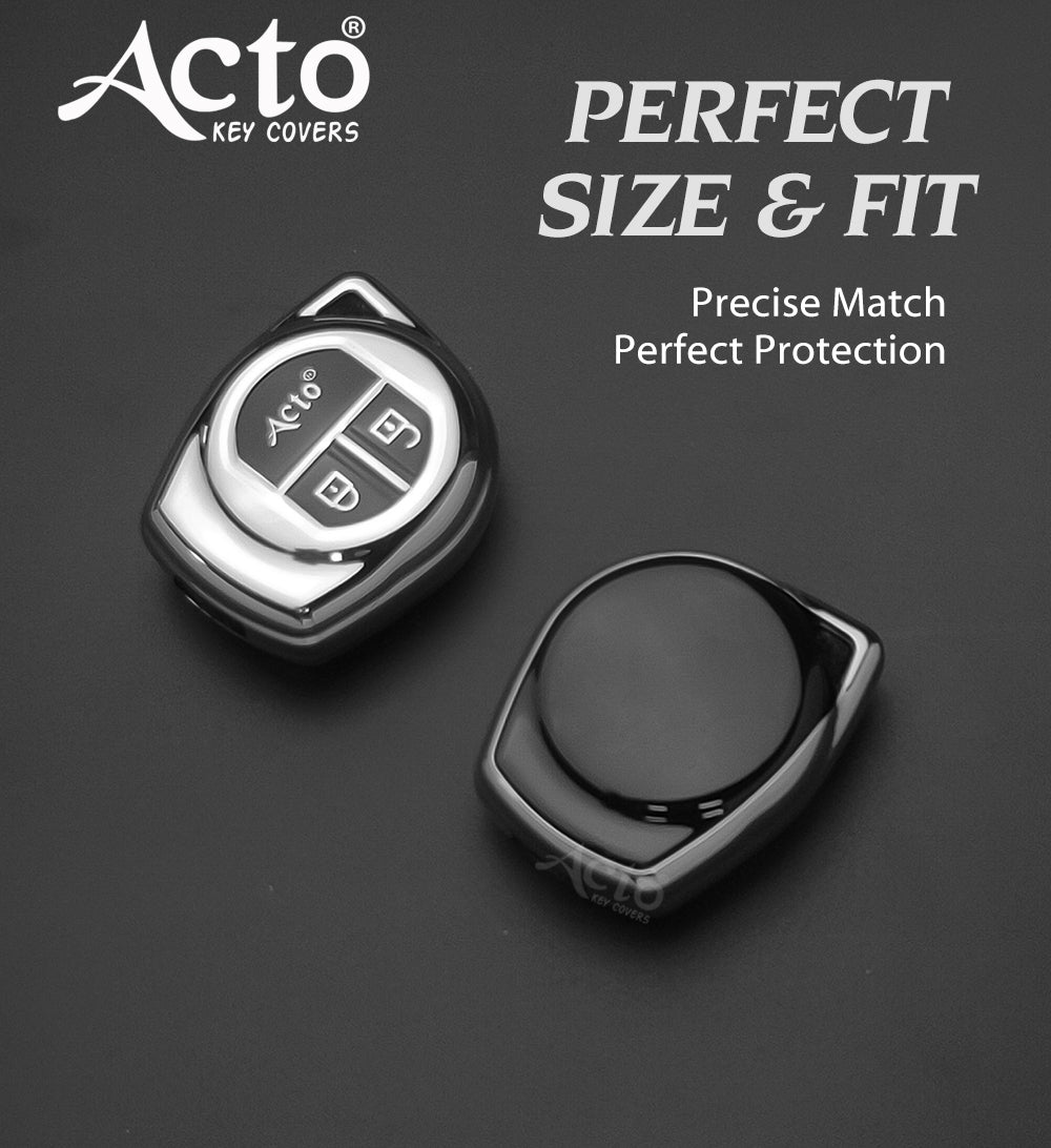 Acto Car Key Cover Chromium Series Compatible with Alto 2 Button