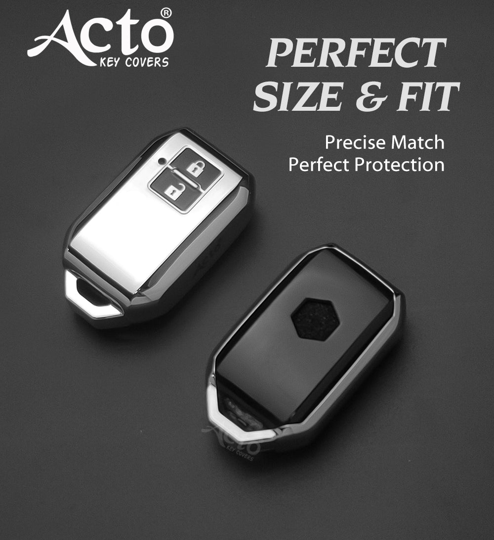 Acto Car Key Cover Chromium Series Compatible with Ertiga New