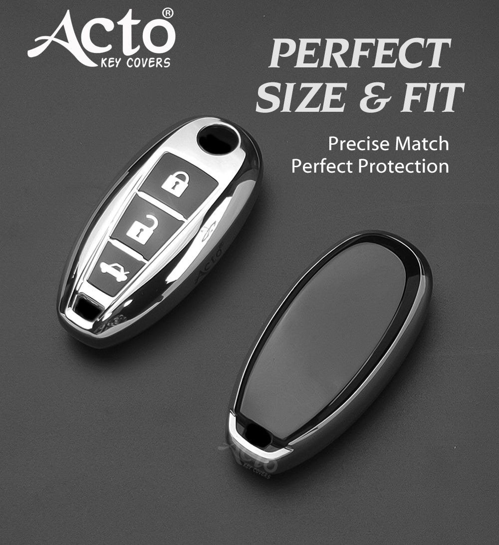 Acto Car Key Cover Chromium Series Compatible with Ciaz