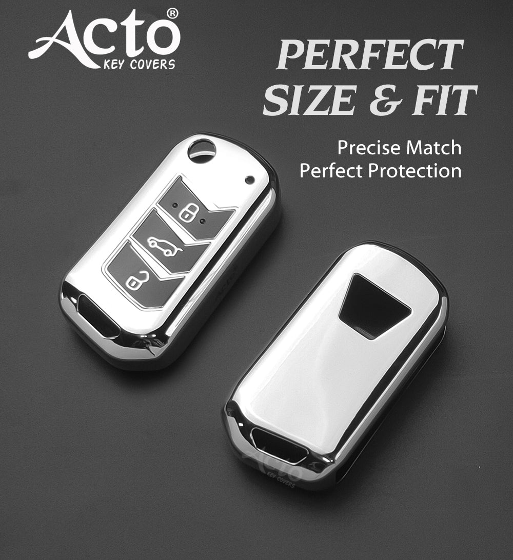 Acto Car Key Cover Chromium Series Compatible with TUV 300 Plus