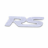 Carsonify 3D Metal RS Car Badge Emblem Sticker | Premium Aluminum Alloy Chrome RS Logo Decal | Self-Adhesive Metallic Badge for Car, Bike & SUV Exterior | Stylish Auto Decoration Accessory