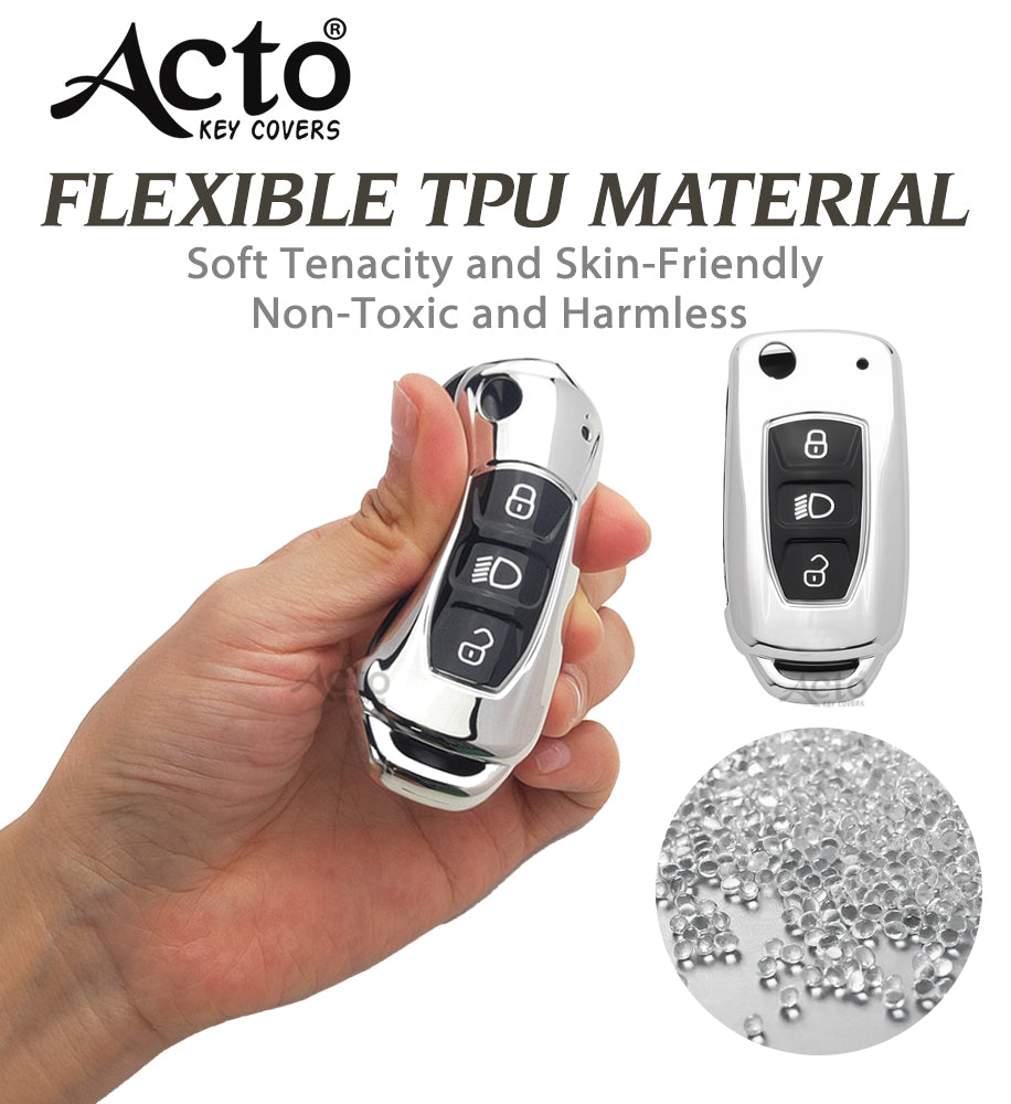 Acto Car Key Cover Chromium Series Compatible with Hexa