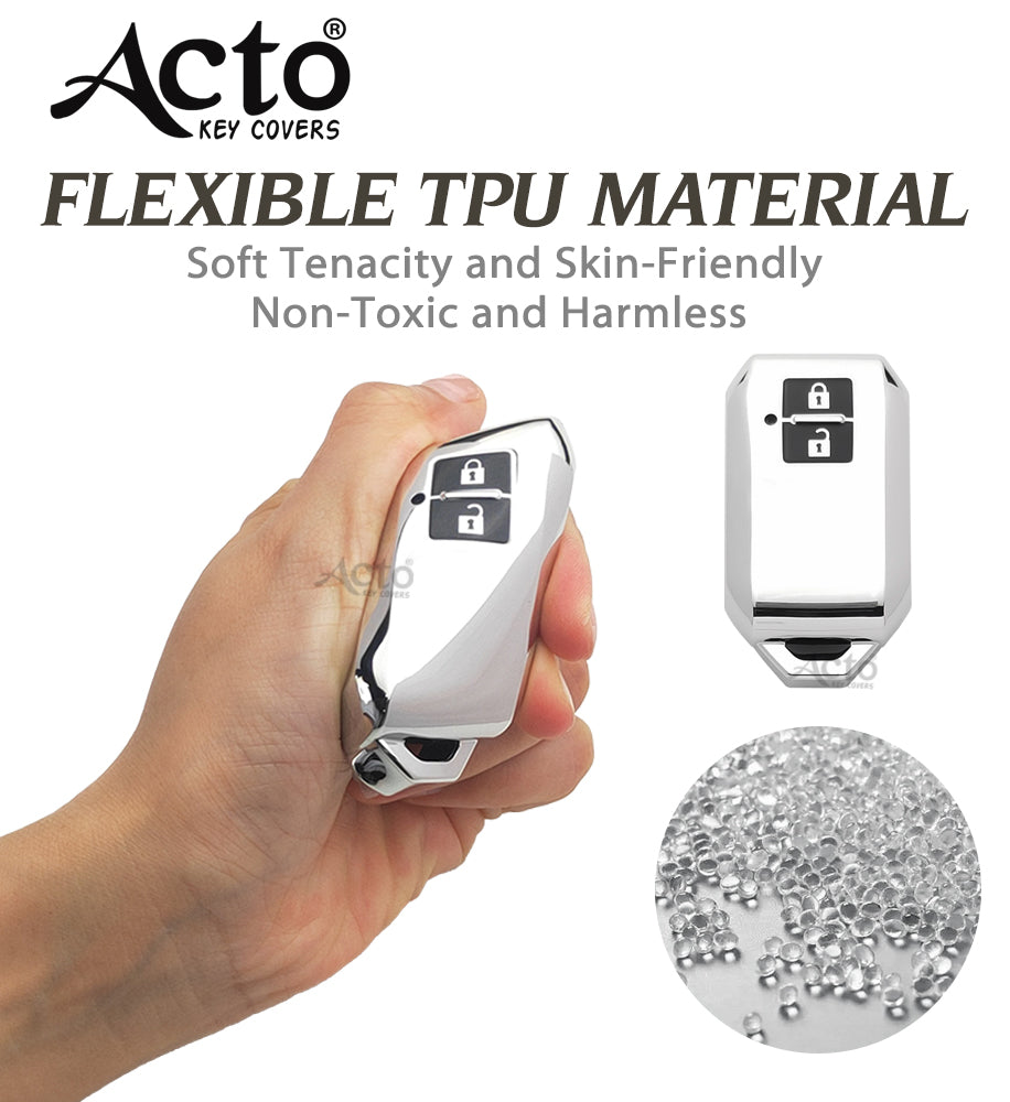 Acto Car Key Cover Chromium Series Compatible with Baleno