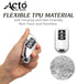 Acto Car Key Cover Chromium Series Compatible with Honda Accord, Civic, WR-V, BR-V, CR-V, City, Jazz 3 Button Smart Key | Premium Chrome Finish Hard Case | 360° Protection | Scratch Resistant | Keychain Included (Pack of 1)