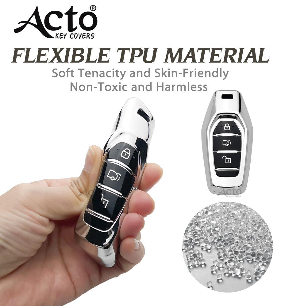 Acto Car Key Cover Chromium Series Compatible with Xuv 500