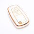 Acto TPU Gold Series Car Key Cover With Diamond Key Ring For Ford Endeavour