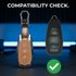 Acto Metal Sapphire Key Cover & Key Chain Compatible with Ford EcoSport Smart Key & Xhorse Duplicate Key | Premium Zinc Alloy Case | Glow-in-the-Dark Buttons | 360° Full Protection | Pack of 1